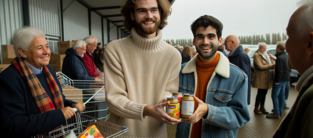 DALL·E 2023-10-23 21.15.27 - Foto van een jong Nederlands paar met een dankbare blik, geduldig wacht